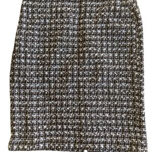 Talbots Black and White Tweed Pencil Skirt